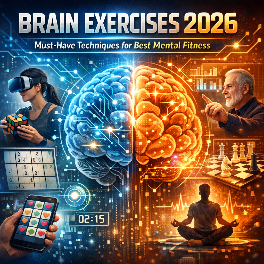 Illustration of Brain Exercises 2026: Must-Have Techniques for Best Mental Fitness