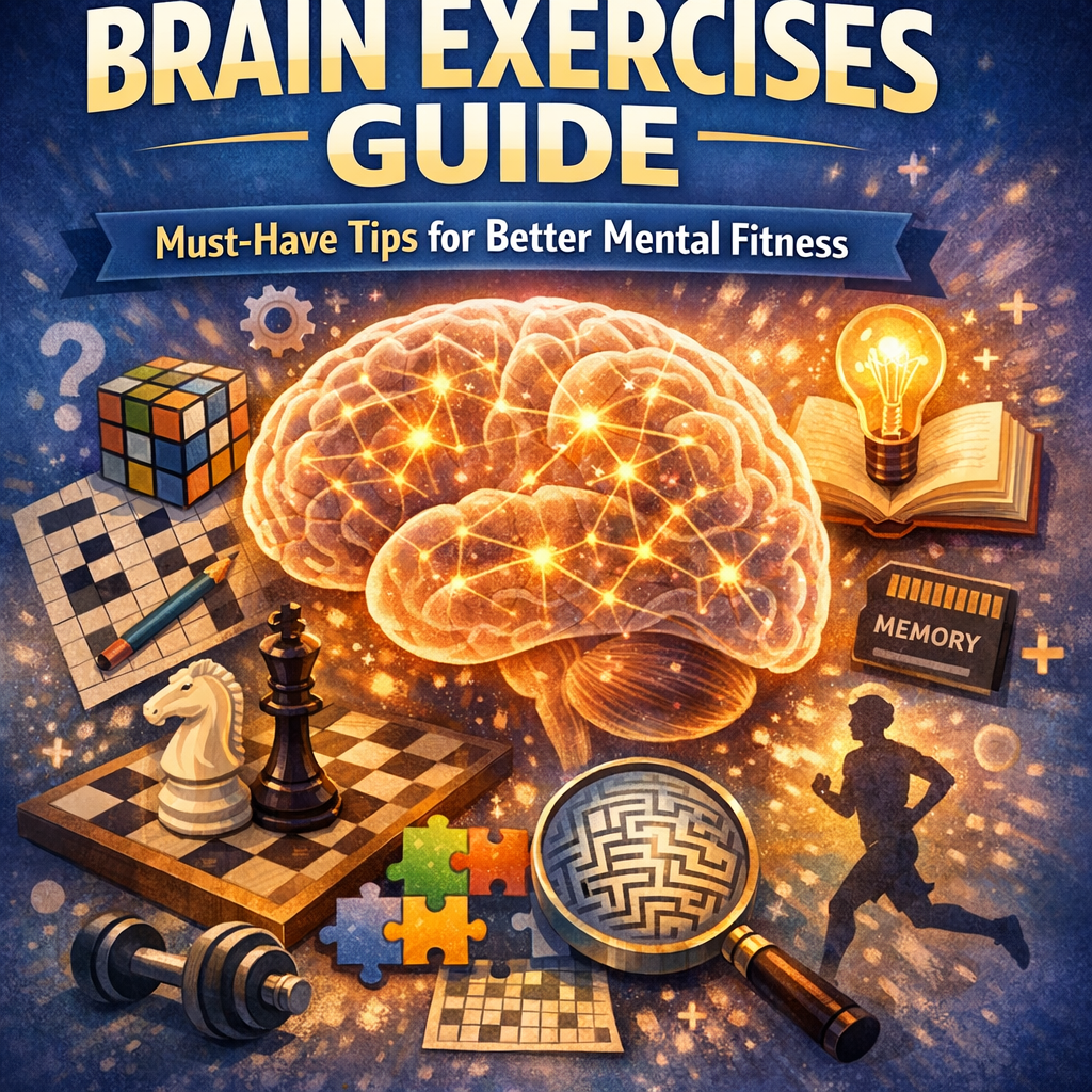 Illustration of Brain Exercises Guide: Must-Have Tips for Better Mental Fitness