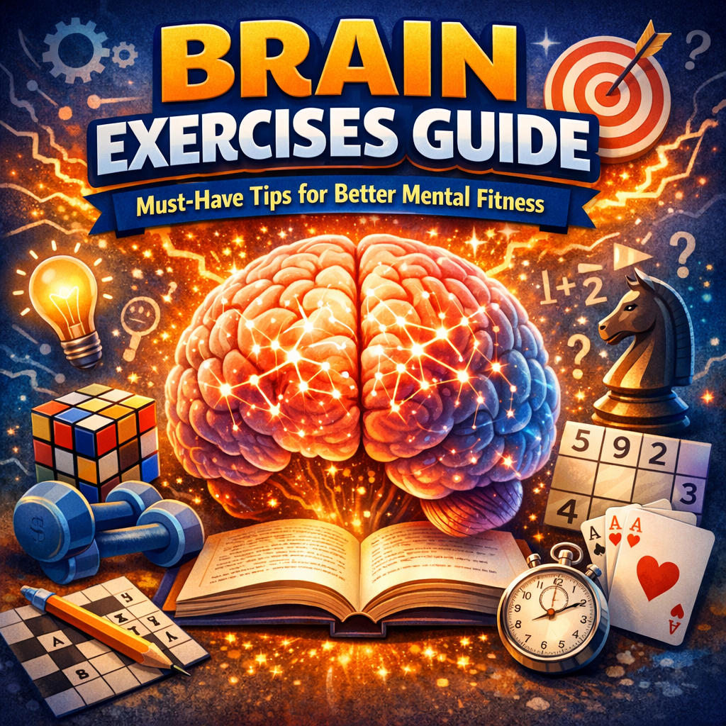 Illustration of Brain Exercises Guide: Must-Have Tips for Better Mental Fitness
