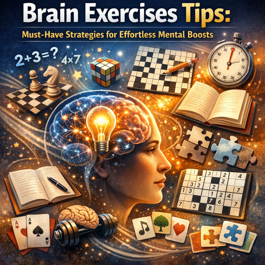 Illustration of Brain Exercises Tips: Must-Have Strategies for Effortless Mental Boosts