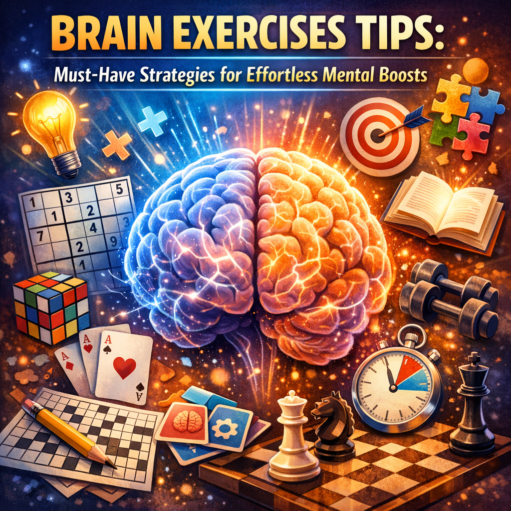 Illustration of Brain Exercises Tips: Must-Have Strategies for Effortless Mental Boosts