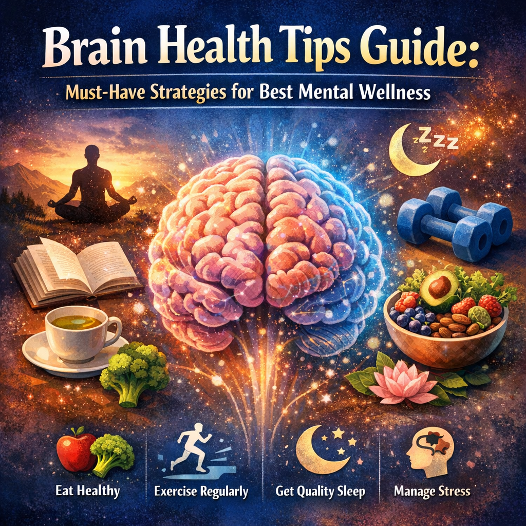 Illustration of Brain Health Tips Guide: Must-Have Strategies for Best Mental Wellness