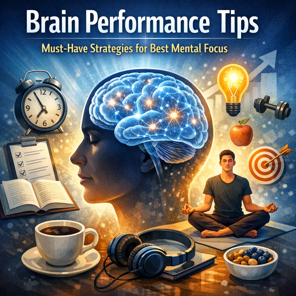 Illustration of Brain Performance Tips: Must-Have Strategies for Best Mental Focus