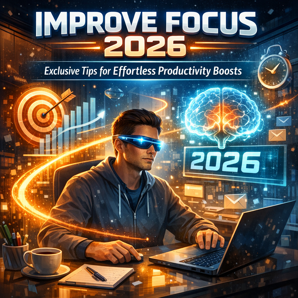 Illustration of Improve Focus 2026: Exclusive Tips for Effortless Productivity Boosts