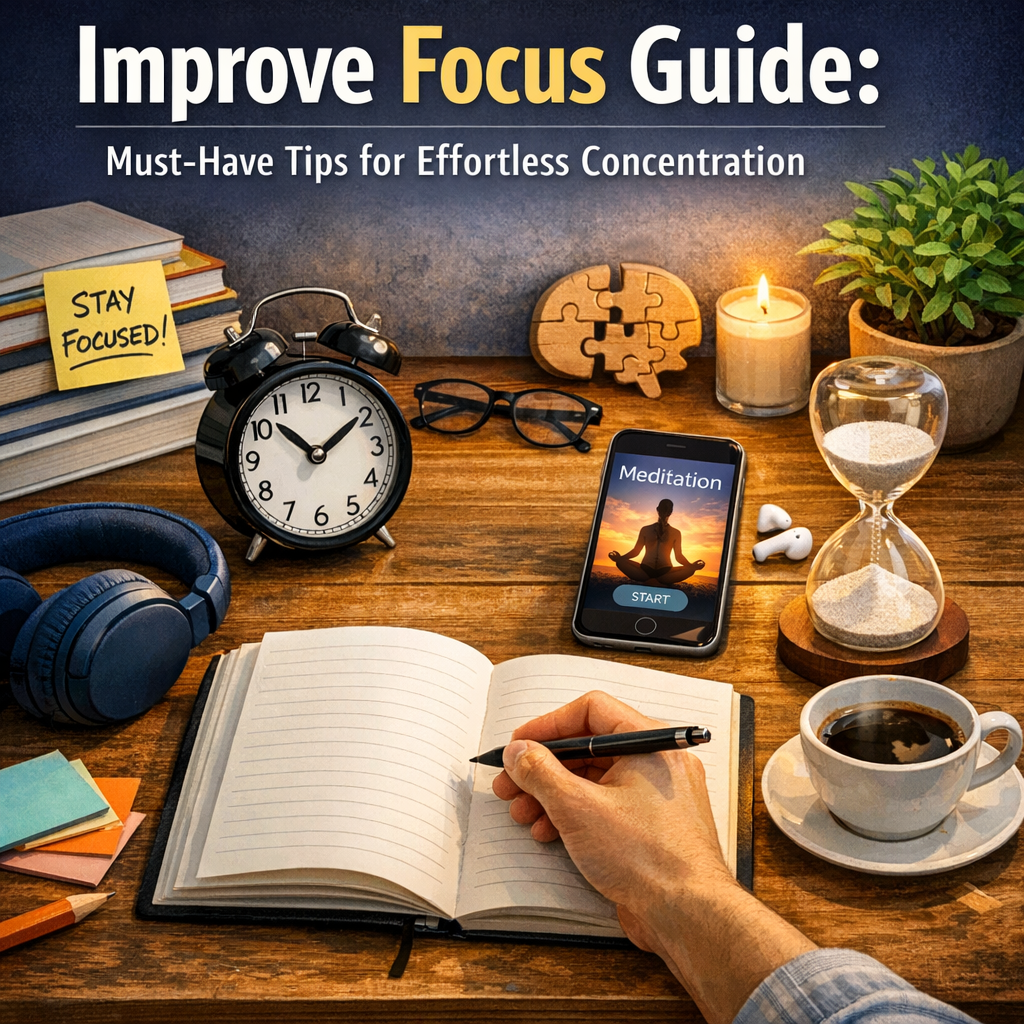 Illustration of Improve Focus Guide: Must-Have Tips for Effortless Concentration