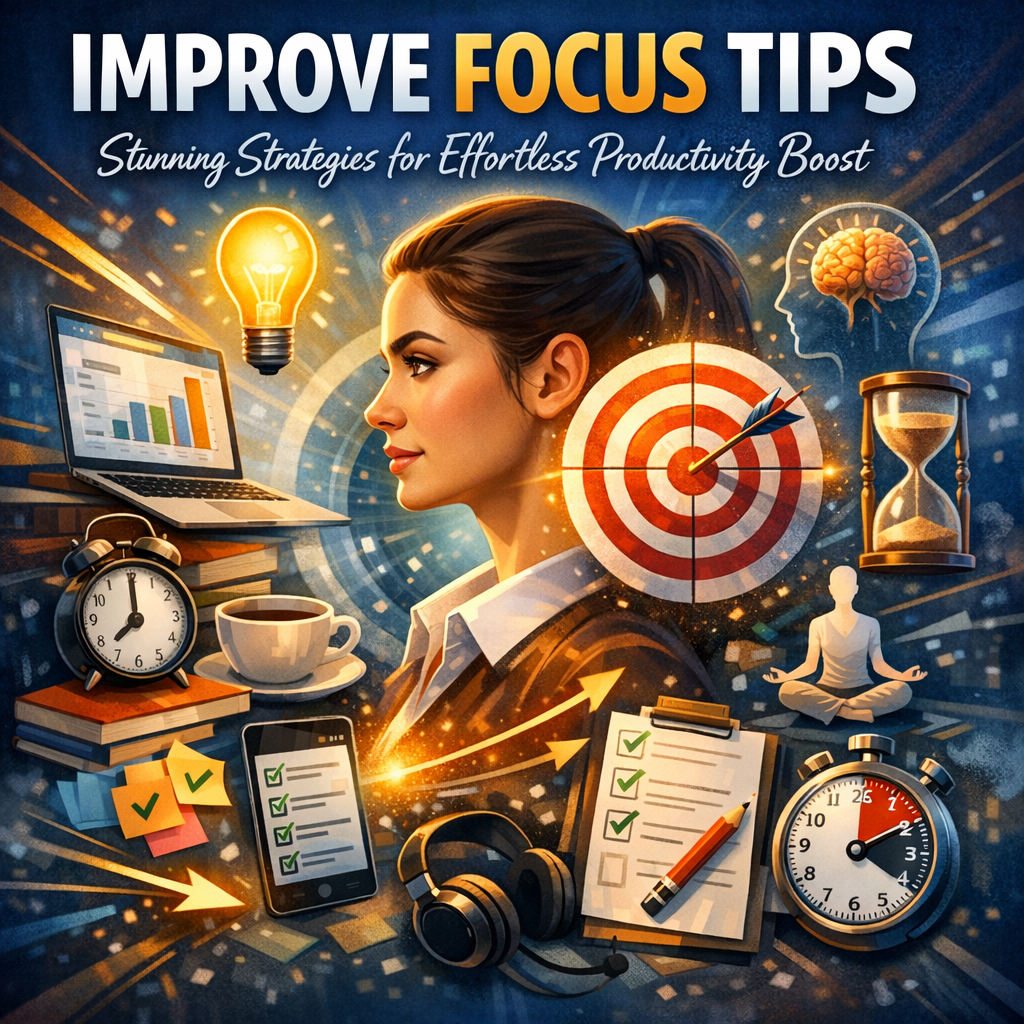 Illustration of Improve Focus Tips: Stunning Strategies for Effortless Productivity Boost