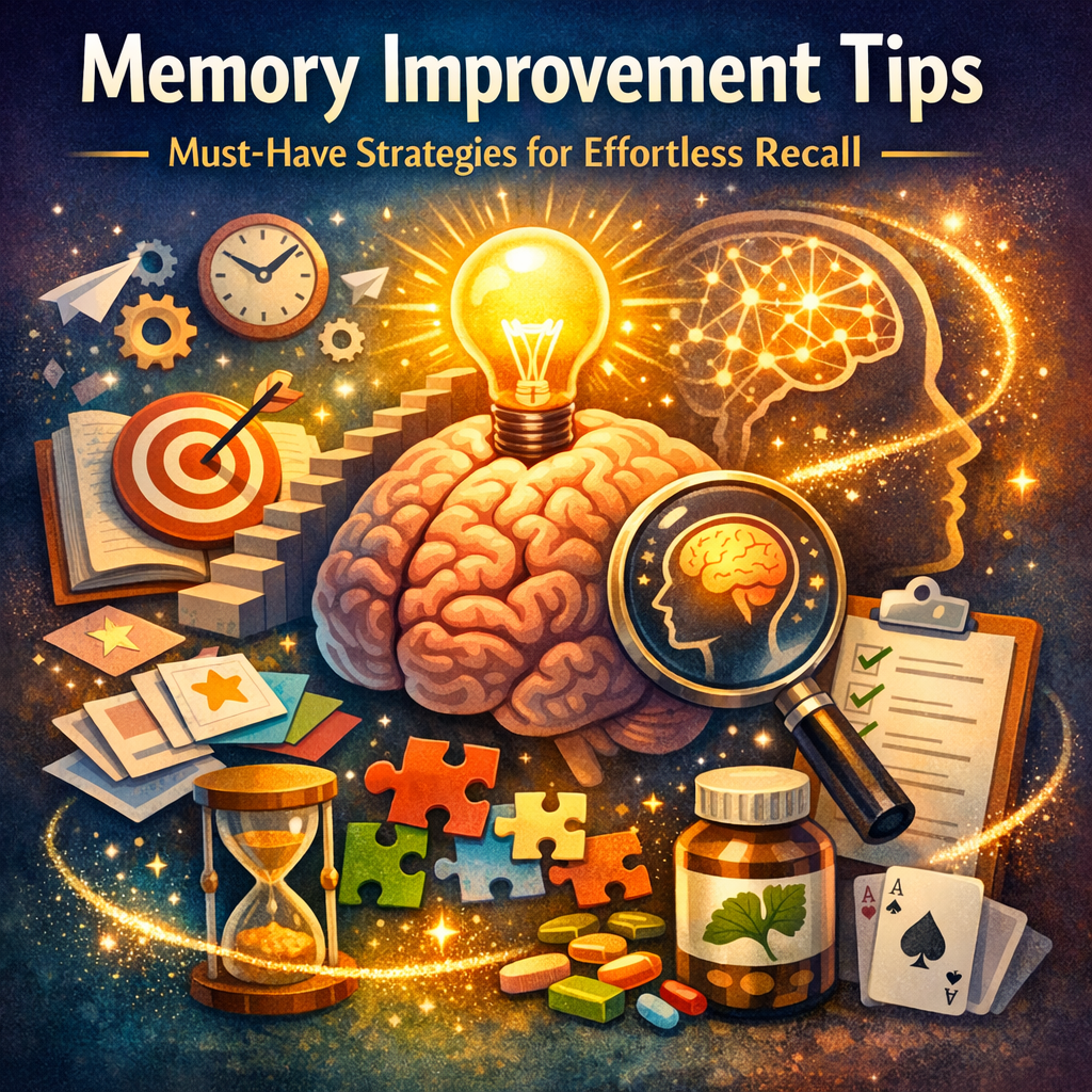 Illustration of Memory Improvement Tips: Must-Have Strategies for Effortless Recall