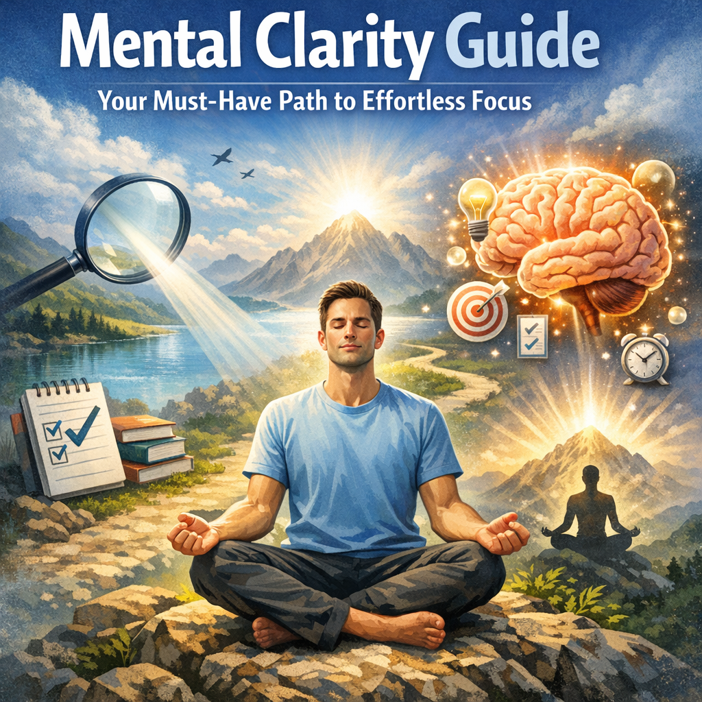 Illustration of Mental Clarity Guide: Your Must-Have Path to Effortless Focus